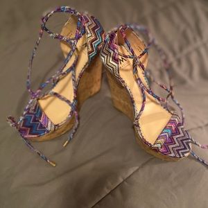 Women’s multi color wedge